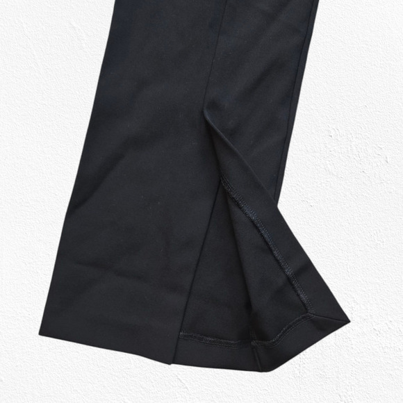 Zara Black Mini Flare High Waisted Wide Leg Split Minimal Dress Pants Size XXL - Picture 5 of 11